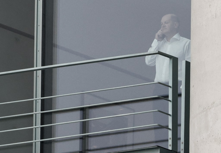 Olaf Scholz à Berlin, en Allemagne, le 6 novembre 2024. ( AFP / ODD ANDERSEN )