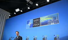 Le secrétaire général de l'Otan Mark Rutte à Helsingborg en Suède le 22 mai 2026 ( AFP / Jonathan Nackstrand )