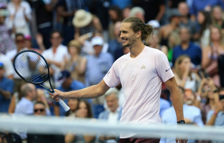 L'Allemand Alexander Zverev, le 11 septembre 2026 à l'US Open, à New York ( AFP / TIMOTHY A. CLARY )
