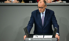 Friedrich Merz, à Berlin, le 16 octobre 2025 ( AFP / TOBIAS SCHWARZ )