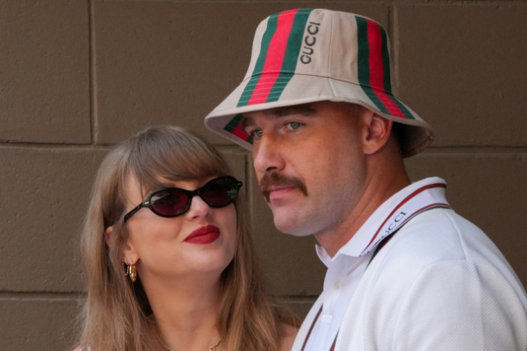 Taylor Swift et Travis Kelce à l'US Open en 2024 ( AFP / TIMOTHY A. CLARY )