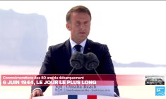 80 ans du D-Day : discours d'Emmanuel Macron lors de la cérémonie internationale à Omaha Beach