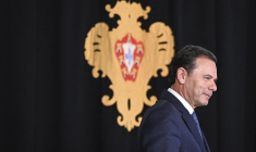 Luis Montenegro, Premier ministre portugais et chef de l'Alliance démocratique (AD), à Lisbonne, le 29 mai 2025. ( AFP / PATRICIA DE MELO MOREIRA )