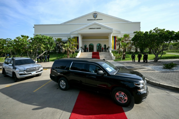 Vue générale du "siège alternatif" de la Présidence de la Colombie, à Barranquilla, le 8 septembre 2026 ( AFP / Luis ACOSTA )