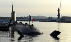 Un sous-marin Barracuda de la marine française à Toulon, le 6 novembre 2020. ( AFP / NICOLAS TUCAT )