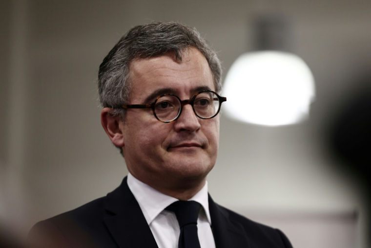 Le ministre de la Justice Gérald Darmanin lors d'une visite à la prison de la Santé, à Paris, le 21 novembre 2025 ( AFP / Thibaud MORITZ )