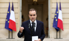 Le Premier ministre démissionnairSébastien Lecornu à Matignon le 6 octobre 2025 ( POOL / Stephane Mahe )