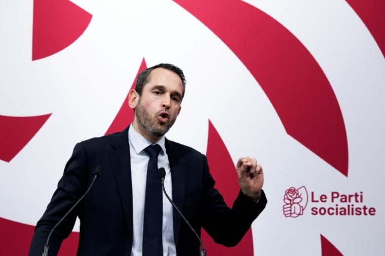 Le secrétaire général du PS Pierre Jouvet le 26 janvier 2026 à Paris ( AFP / Sébastien DUPUY )