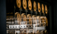 Des fûts de rhum entreposés à la distillerie Santa Teresa, le 17 décembre 2025 à La Victoria, dans l'État d'Aragua, au Venezuela ( AFP / Federico PARRA )