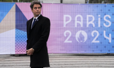 Gabriel Attal à Paris, le 8 mai 2024. ( POOL / MICHEL EULER )