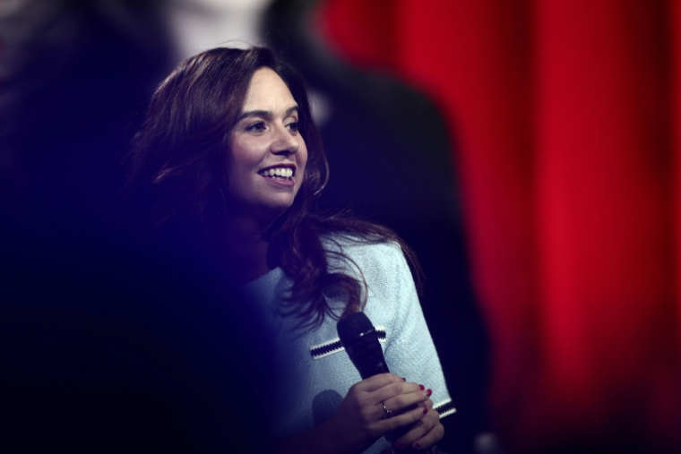 Sarah Knafo le 25 novembre 2025, à Paris ( AFP / Thibaud MORITZ )