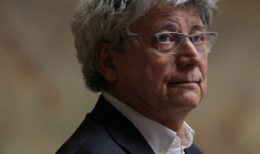 Eric Coquerel, à Paris, le 8 avril 2025 ( AFP / THOMAS SAMSON )