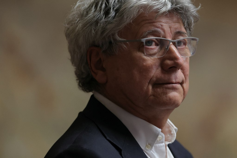 Eric Coquerel, à Paris, le 8 avril 2025 ( AFP / THOMAS SAMSON )