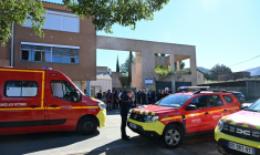 L'entrée du collège Joseph-Lakanal à Aubagne, le 12 octobre 2026 ( AFP / Miguel MEDINA )