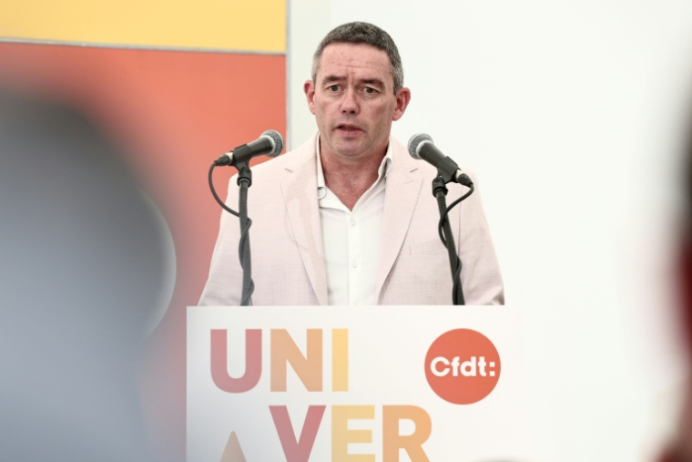 Le secrétaire général adjoint de la CFDT, Yvan Ricordeau, lors des Universités d'été du syndicat, au domaine de Bierville à Boissy-la-Rivière, au sud de Paris, le 26 août 2025 ( POOL / Thibaud MORITZ )