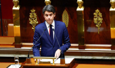Le Premier ministre français Attal prononce son discours de politique générale à l'Assemblée nationale à Paris