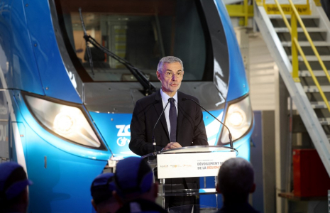 Thierry Mallet, PDG de Transdev, en novembre 2023 ( AFP / FRANCOIS LO PRESTI )