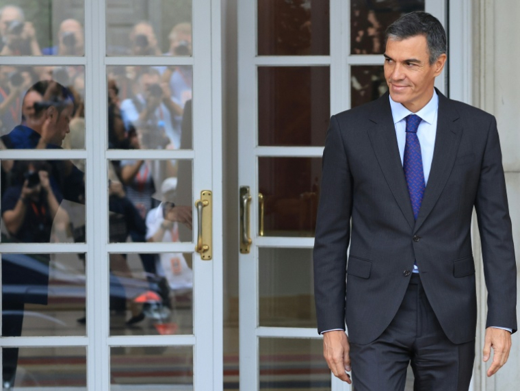 Le Premier ministre socialiste espagnol Pedro Sánchez, à Madrid le 30 septembre 2026 ( AFP / Ludovic MARIN )
