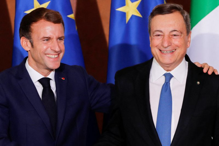 UNION EUROPÉENNE: MACRON ET DRAGHI PLAIDENT POUR DES MARGES DE MANOEUVRE BUDGÉTAIRES