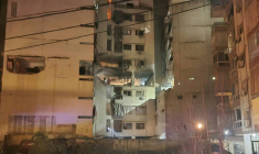 Un appartement du centre de Beyrouth ciblé par une frappe israélienne, le 18 mars 2026 ( AFP / Fadel ITANI )