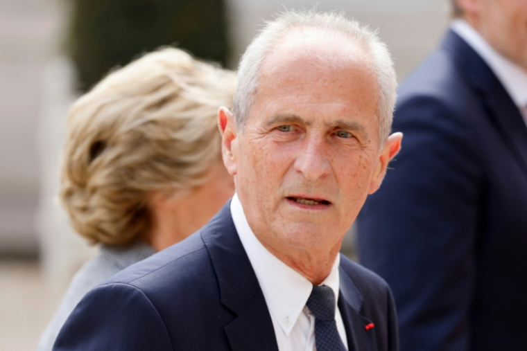 Hubert Falco, alors maire de Toulon, le 7 mai 2022 à Paris ( AFP / Ludovic MARIN )