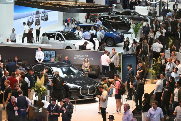 Un événement un jour avant le salon de l'automobile de Munich, en Allemagne