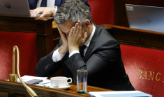 Gérald Darmanin à l'Assemblée nationale le  29 avril 2025  ( AFP / Ludovic MARIN )
