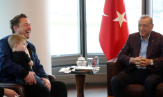 Elon Musk et Racep Tayyip Erdogan, à New York, le 17 septembre 2023 ( TURKISH PRESIDENCY PRESS OFFICE / HANDOUT )