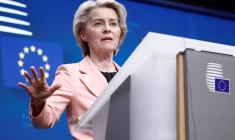 Ursula von der Leyen à Bruxelles, en Belgique, le 21 mars 2024. ( AFP / KENZO TRIBOUILLARD )