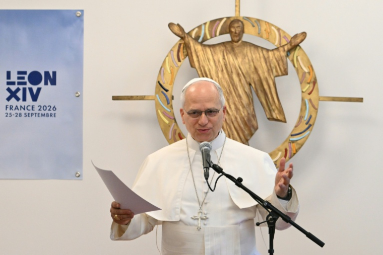 Discours du pape Léon XIV à la Maison Bakhita à Paris le 26 septembre 2026 ( POOL / Alberto PIZZOLI )