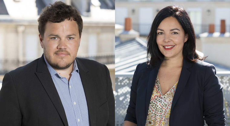 Emilie Da Silva et Bastien Jallet, gérants du fonds Eiffel Nova Midcap chez Eiffel Investment Group. (© DR)