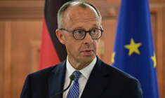 Friedrich Merz à Chisinau, en Moldavie, le 27 août 2025. ( AFP / DANIEL MIHAILESCU )