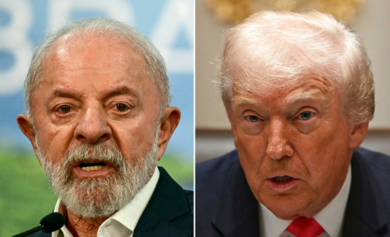Combinaison de portraits du président brésilien Lula (gauche), pris le 19 novembre 2025 à Belem, au Brésil, et du président américain Donald Trump (droite), pris le 2 décembre 2025 à Washington ( AFP / Pablo PORCIUNCULA )