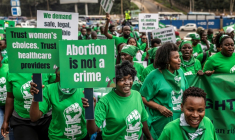 Manifestation pour le droit à l'avortement, le 7 mai 2026 à Nairobi ( AFP / Luis TATO )