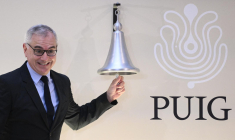 Marc Puig,PDG du groupe Puig, à la Bourse de Barcelone le 3 mai 2024 ( AFP / JOSEP LAGO )