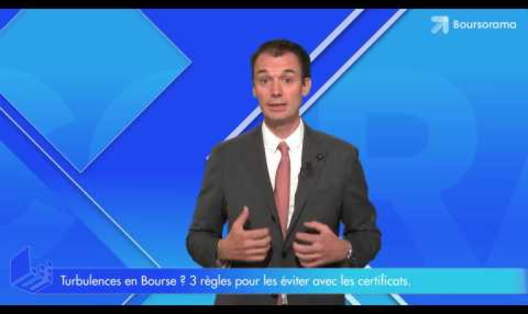 Turbulences en Bourse ? 3 règles pour les éviter avec les certificats.