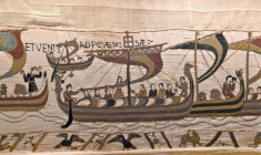 Photo transmise le 17 janvier 2018 par la mairie de Bayeux montrant une tapisserie représentant la bataille d'Hastings, qui conduisit il y a près de 1.000 ans Guillaume le Conquérant à s'emparer du trône d'Angleterre ( Ville de Bayeux / Stephane MAURICE )