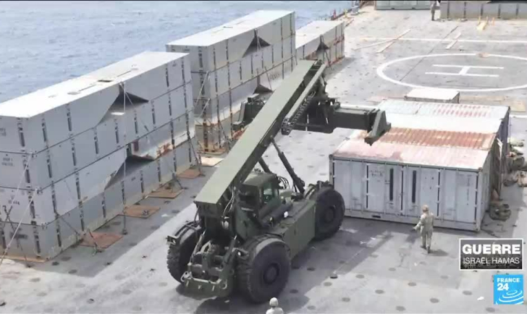 Guerre à Gaza : le port artificiel américain pour l'aide humanitaire à moitié construit