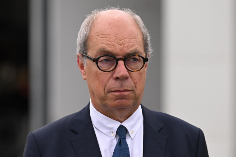 Pierre Coppey, président de Vinci Autoroutes, le 9 juin 2023, à Salon-de-Provence ( POOL / NICOLAS TUCAT )