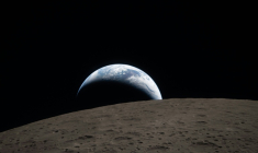 Photographie d'un coucher de Terre prise par l'équipage d'Artémis II et publiée par la Nasa le 7 avril 2026 ( NASA / Handout )
