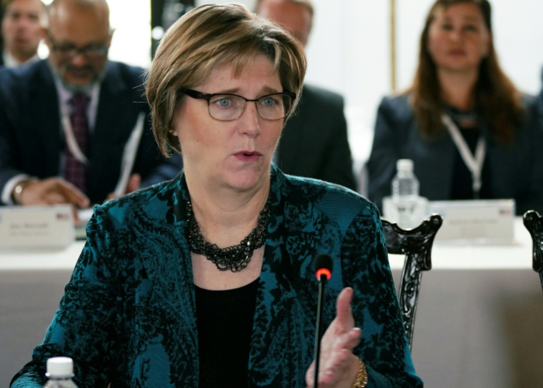 Laura F. Dogu, alors ambassadrice au Honduras, le 10 janvier 2023 à Tegucigalpa ( AFP / STRINGER )