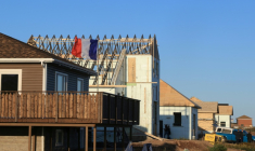 Vue du village de Miquelon, récemment déplacé, le 20 septembre 2026 ( AFP / Ludovic MARIN )