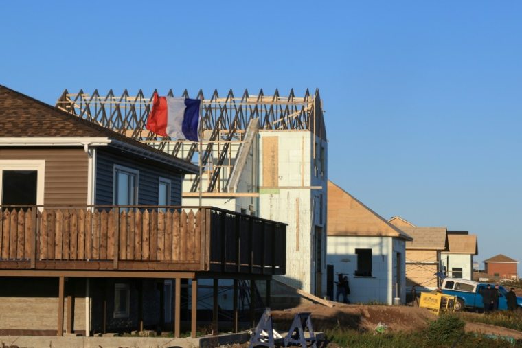 Vue du village de Miquelon, récemment déplacé, le 20 septembre 2026 ( AFP / Ludovic MARIN )