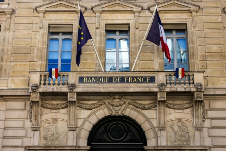 Cette photographie montre la façade du siège de la Banque de France à Paris, le 10 juillet 2026 ( AFP / Behrouz MEHRI )