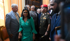 La présidente par intérim du Venezuela, Delcy Rodriguez, à Caracas, au Venezuela, le 5 janvier 2026. ( AFP / FEDERICO PARRA )