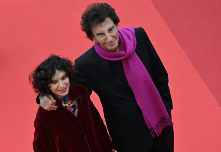 L'ancien ministre de la Culture et actuel président de l'Institut du monde arabe (IMA), Jack Lang, en compagnie de son épouse Monique Buczynski, le 17 mai 2023 lors du festival de Cannes   ( AFP / Antonin THUILLIER )
