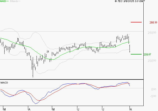 SCHNEIDER ELECTRIC SA : Une consolidation vers les supports est probable