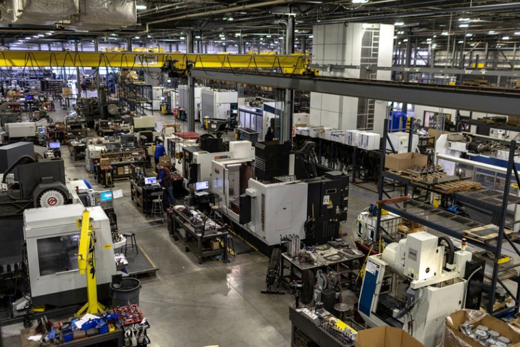 Le plancher de production du bâtiment General Stamping & Metalworks à South Bend