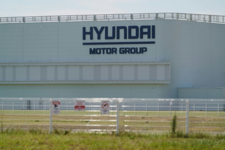 Le site de production de véhicules électriques de Hyundai Motor Group, Metaplant America, à Ellabell, en Géorgie, le 9 septembre 2025 ( AFP / Elijah Nouvelage )