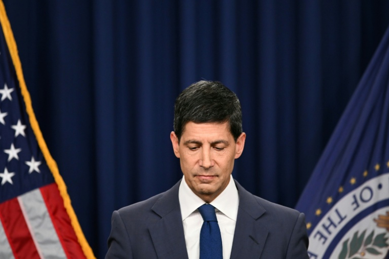 Le président de la Réserve fédérale des Etats-Unis, Kevin Warsh, donne une conférence de presse, le 29 juillet 2026 à Washington ( AFP / Brendan SMIALOWSKI )